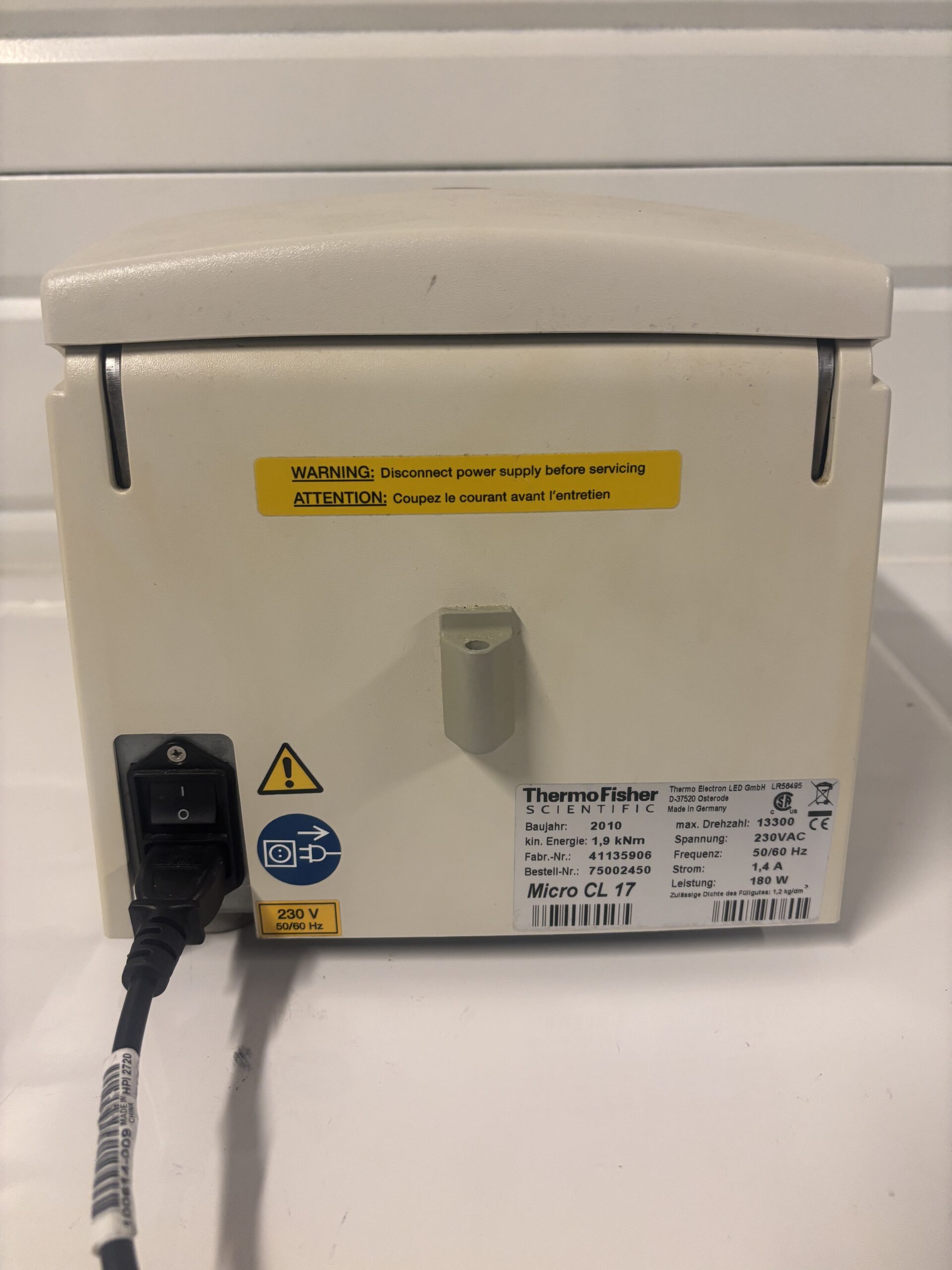 Thermo Scientific Centrifugeuse Micro CL17 Occasion – Image 4
